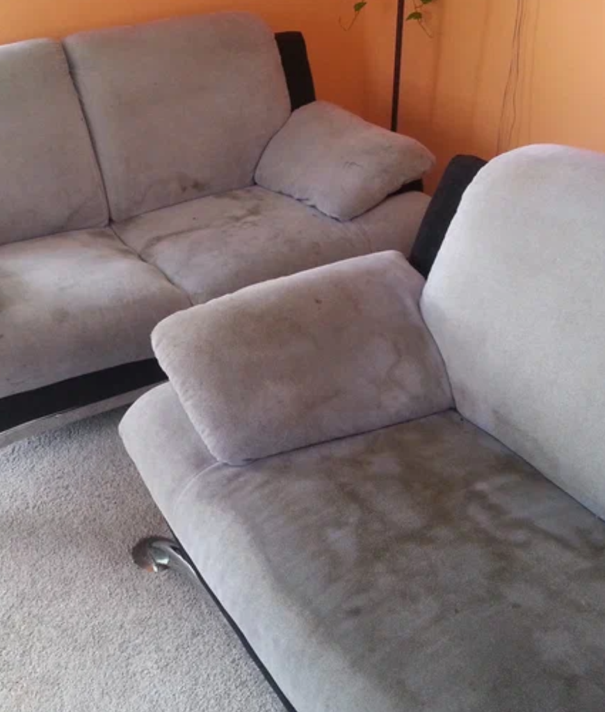 stains in upholstered sofa